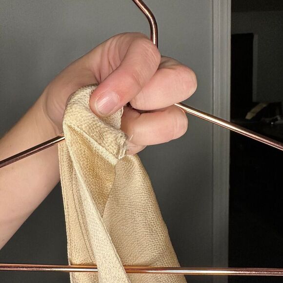 Finders Keepers Gabriella Cami Champagne Color Cross Back Tie Party size Large - Picture 8 of 11